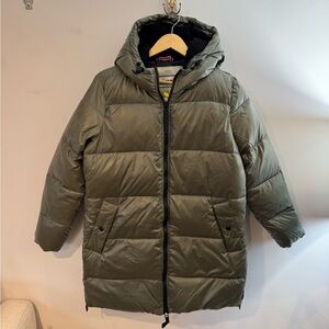 HUNTER Women's Mid Length Puffer Jacket, Green, Sz Small, NWT